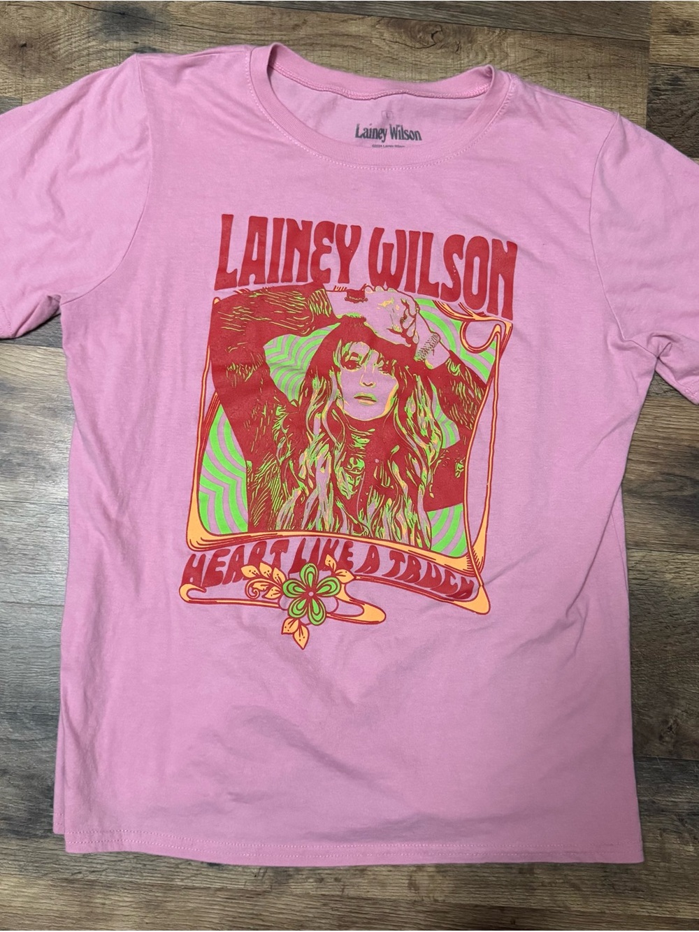 Lainey Wilson Pink Graphic Tee - "Heart Like a Truck"